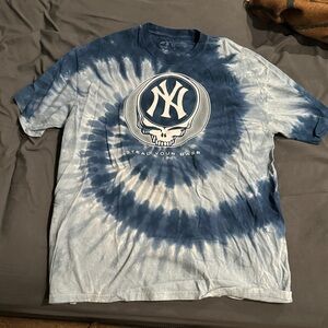 Liquid Blue Grateful Dead x New York Yankees Tie Dye Tshirt